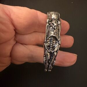 Edgy‎ Silver Skeleton Bangle